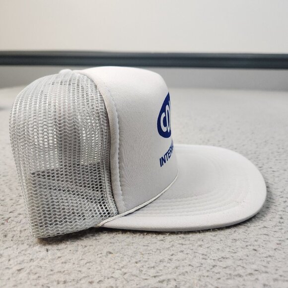 Vintage Trucker Hat Snapback Cap Condux International Gray Rope Foam Mesh 80s - Picture 3 of 9